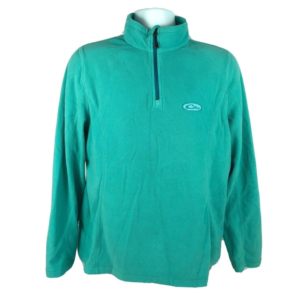 Lady Drake 1/2 Zip Fleece Jacket Women's Size XL Aqua Color Outdoor‎ Sweatshirt